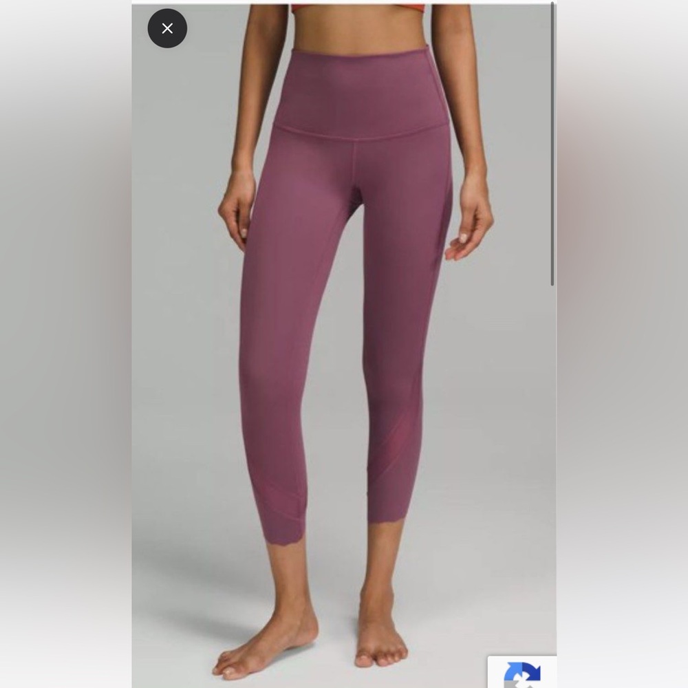 NWT WUNDER UNDER HR CROP 23” Scallop